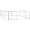 Outdoor Dog Kennel Galvanized Steel 390.7 ft¬≤