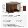 VEVOR Dog Crate Furniture, Wooden Dog Crate with Double Doors, Heavy-Duty Dog Cage End Table with Multi-Purpose Removable Tray, Modern Dog Kennel Indo