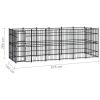 Outdoor Dog Kennel Steel 119 ft¬≤